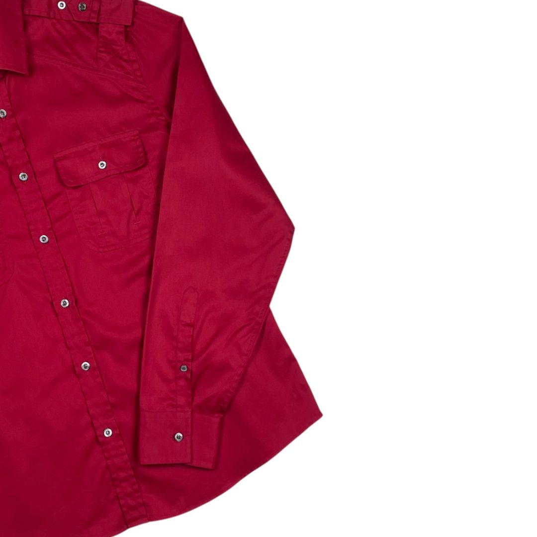 GUCCI Camisa Manga Larga Bordeaux Talle 43