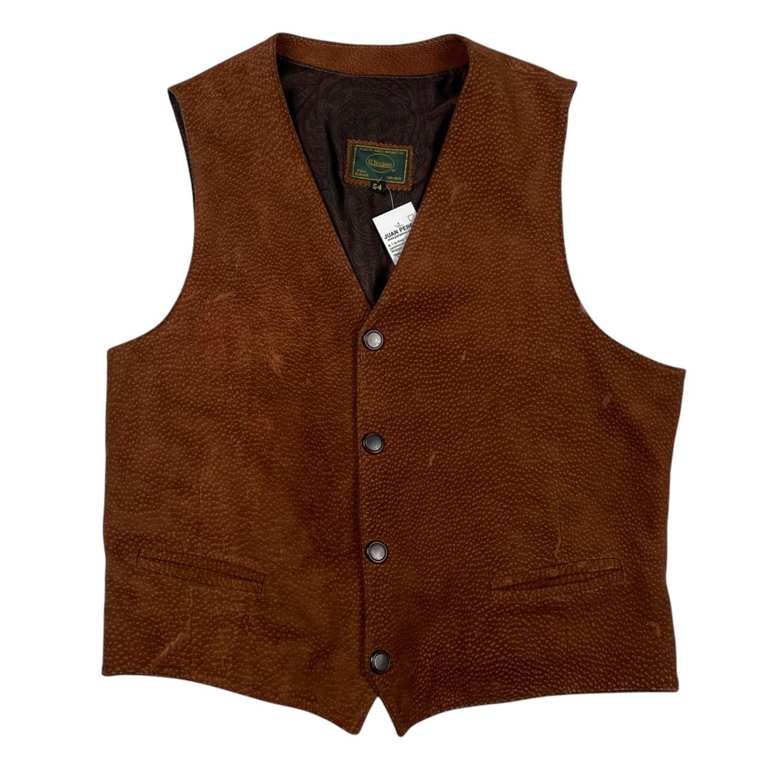 EL NOCHERO Chaleco Corto Marron Talle 54