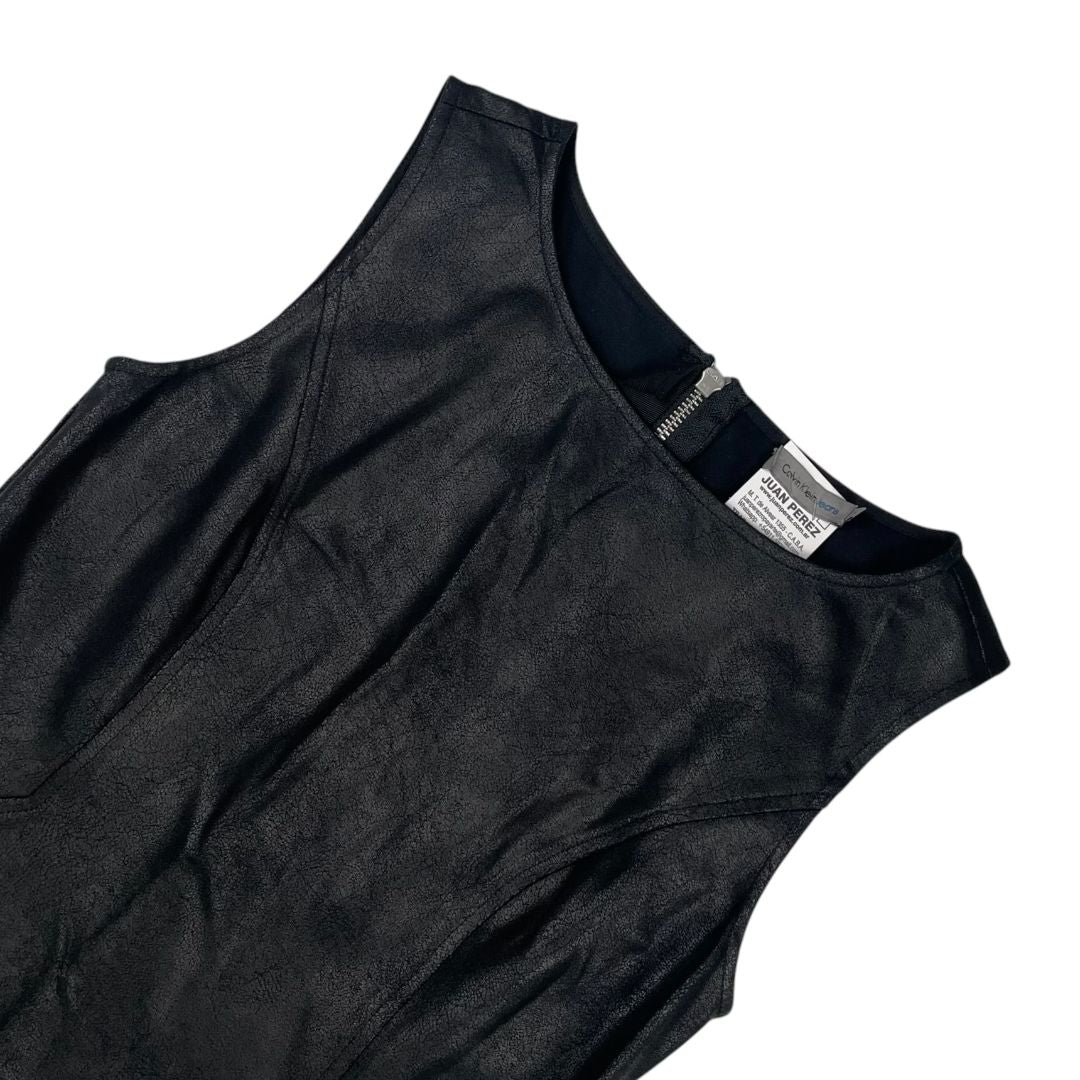 CALVIN KLEIN Vestido Sin Manga Negro Talle S
