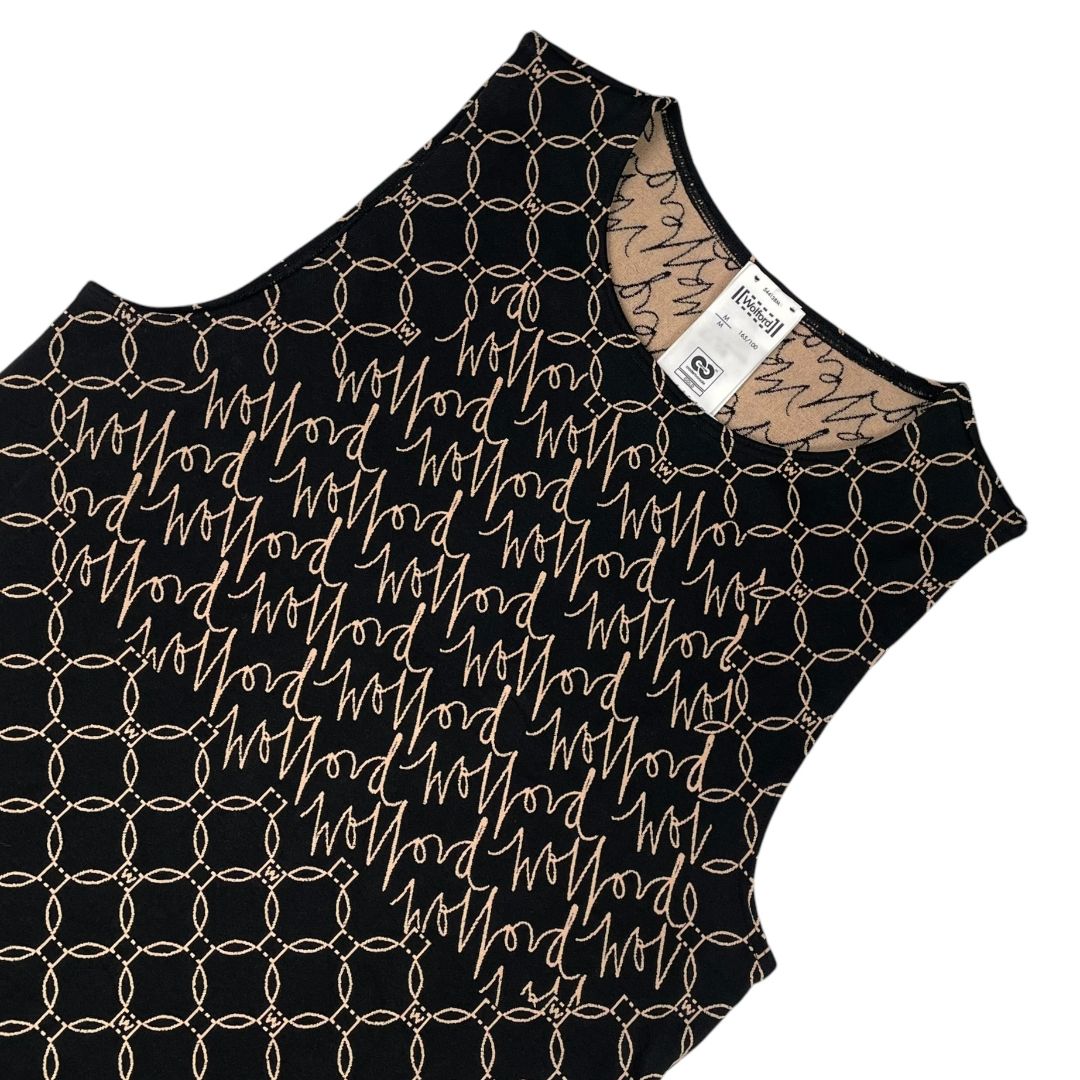 WOLFORD Vestido Sin Manga Negro Talle M