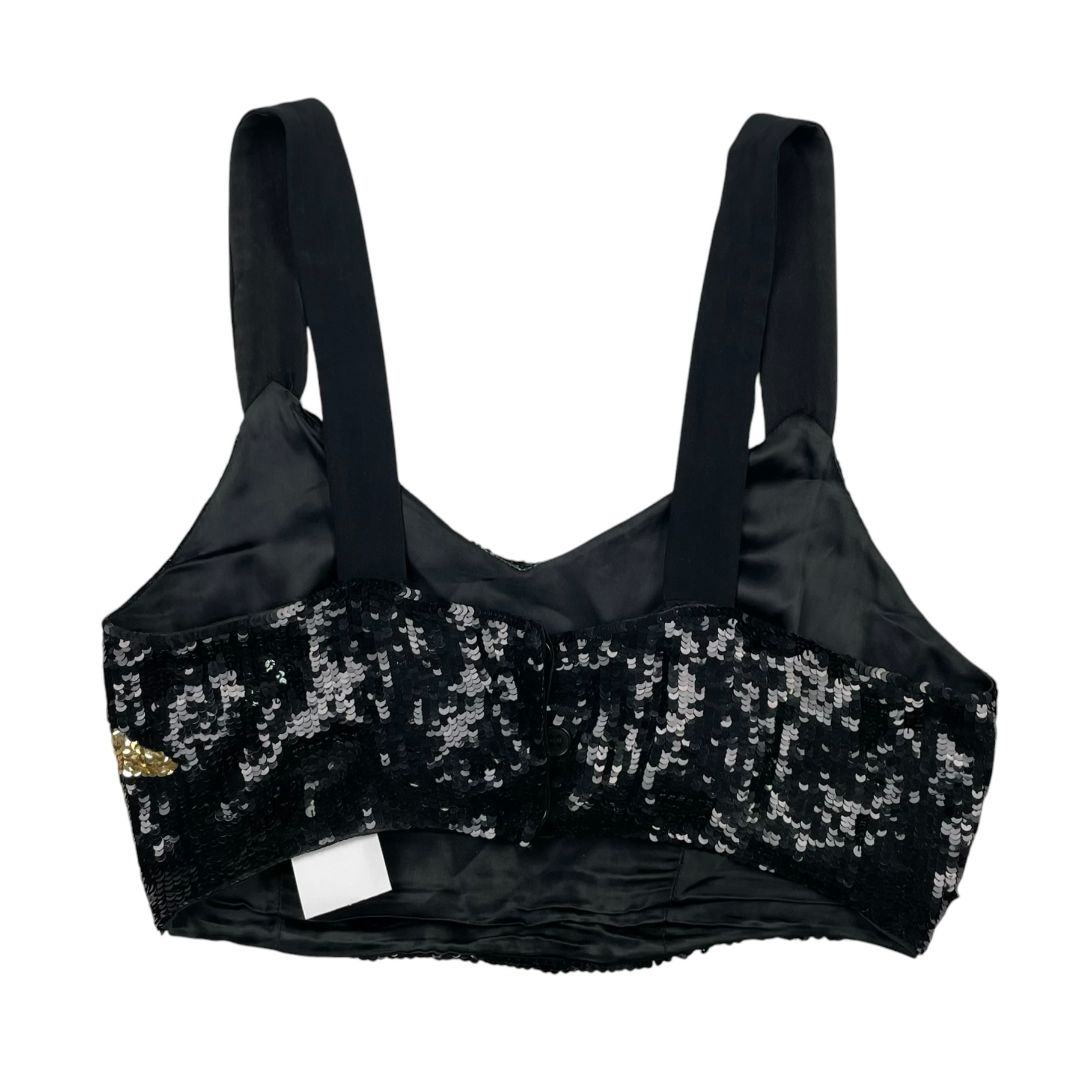 ARMANI Top Sin Mangas Varios Negro y Dorado Talle 40