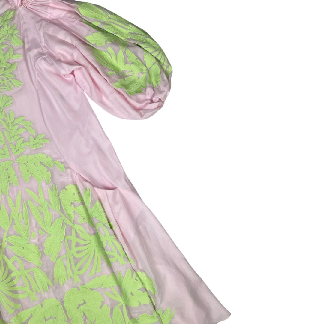 YULIYA MADGYCH Vestido Manga Corta Rosa Talle M
