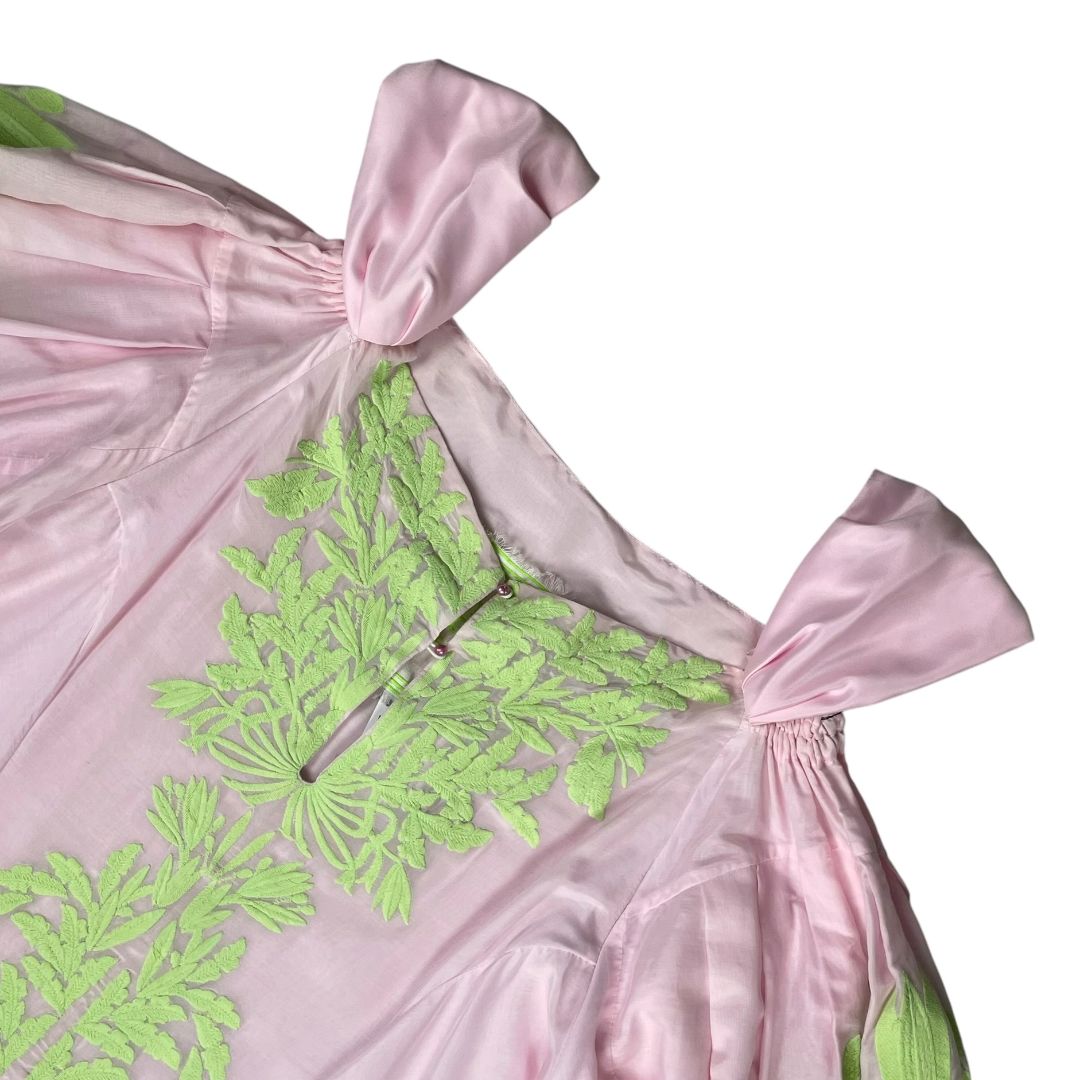 YULIYA MADGYCH Vestido Manga Corta Rosa Talle M
