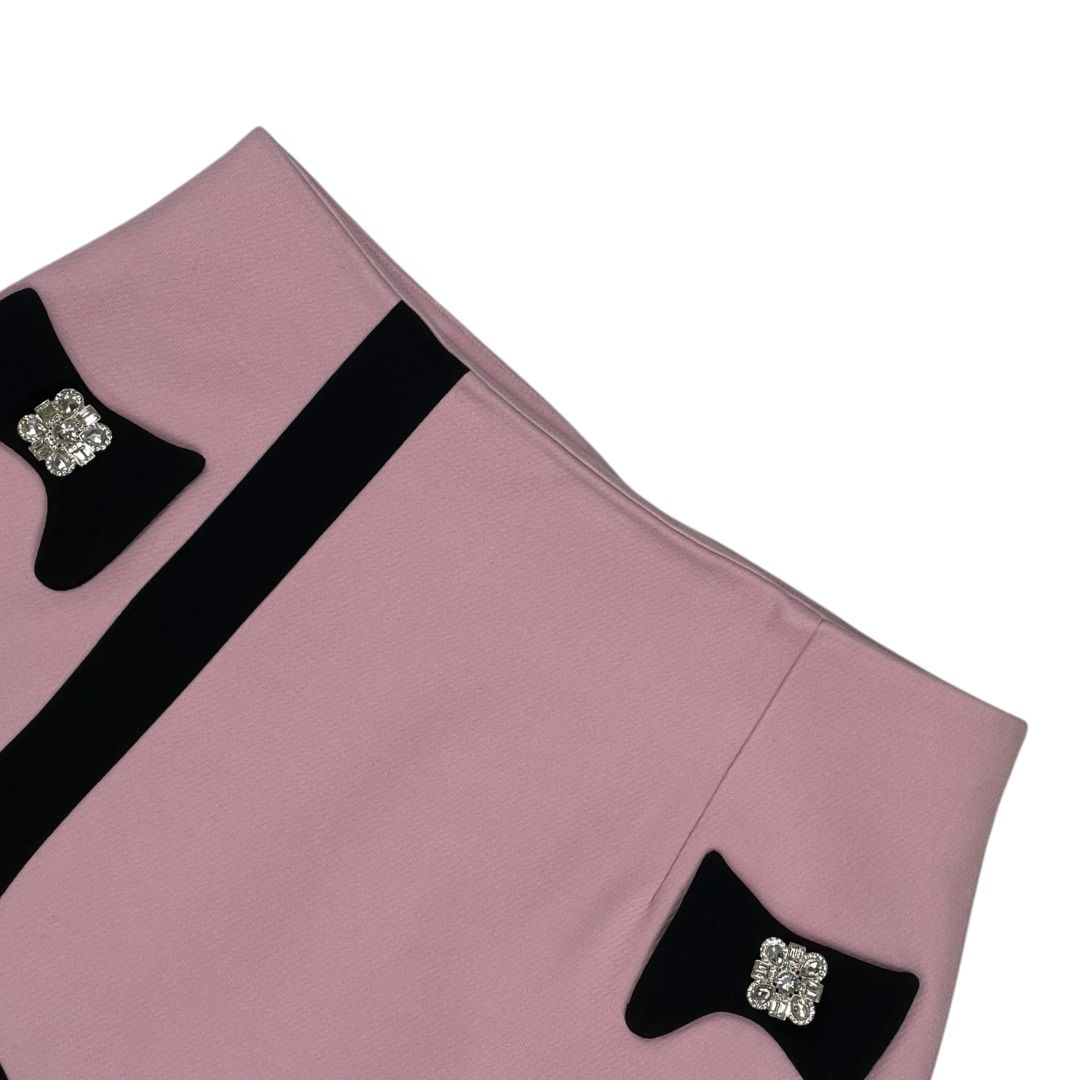 SIN MARCA Pollera Media Pierna Rosa Talle M