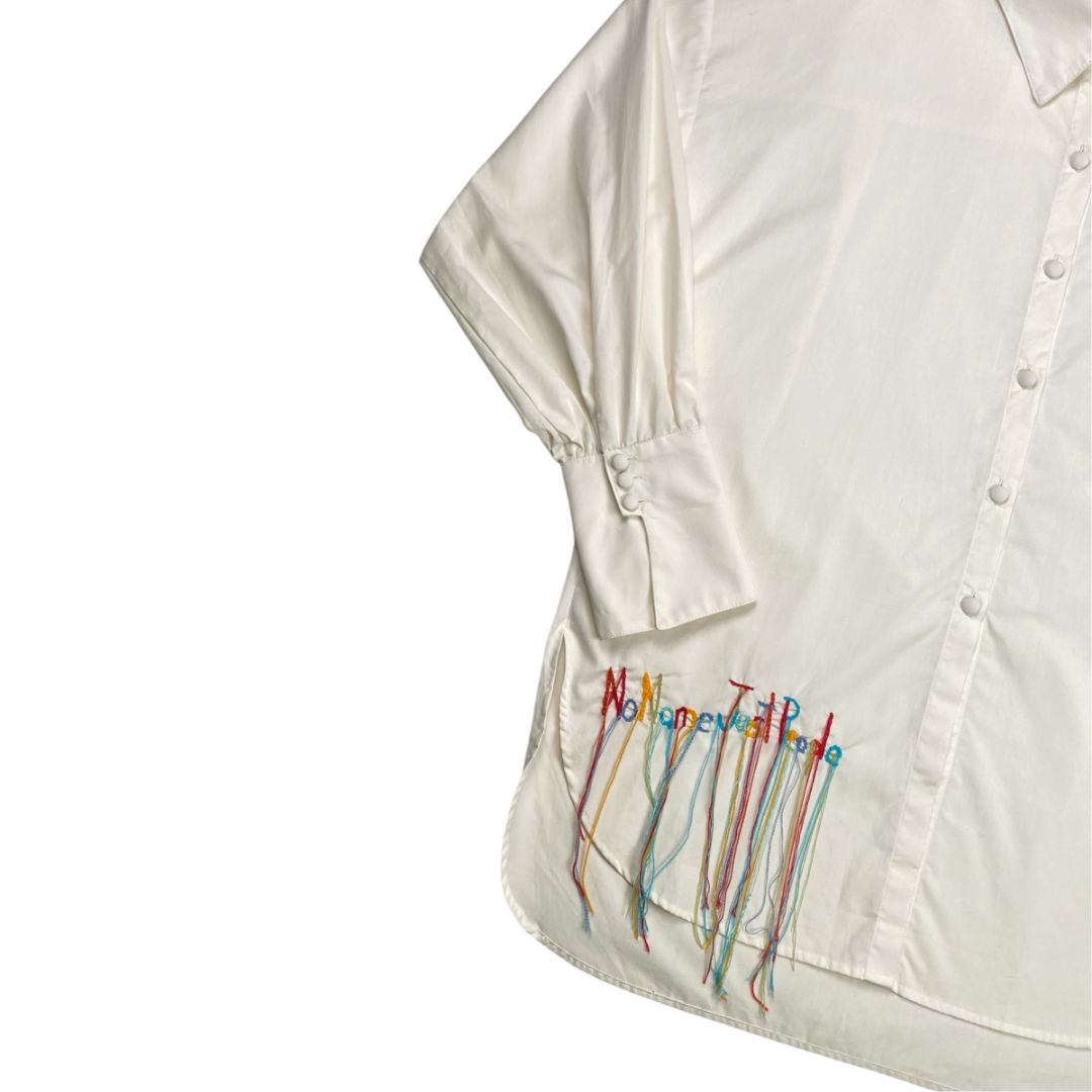 NO NAME JUST PEOPLE Camisa Manga Larga Beige Talle L