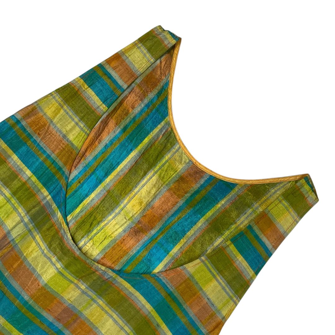 HOUSE OF MATCHING COLOURS Vestido Sin Manga Varios  Escoces Talle 36