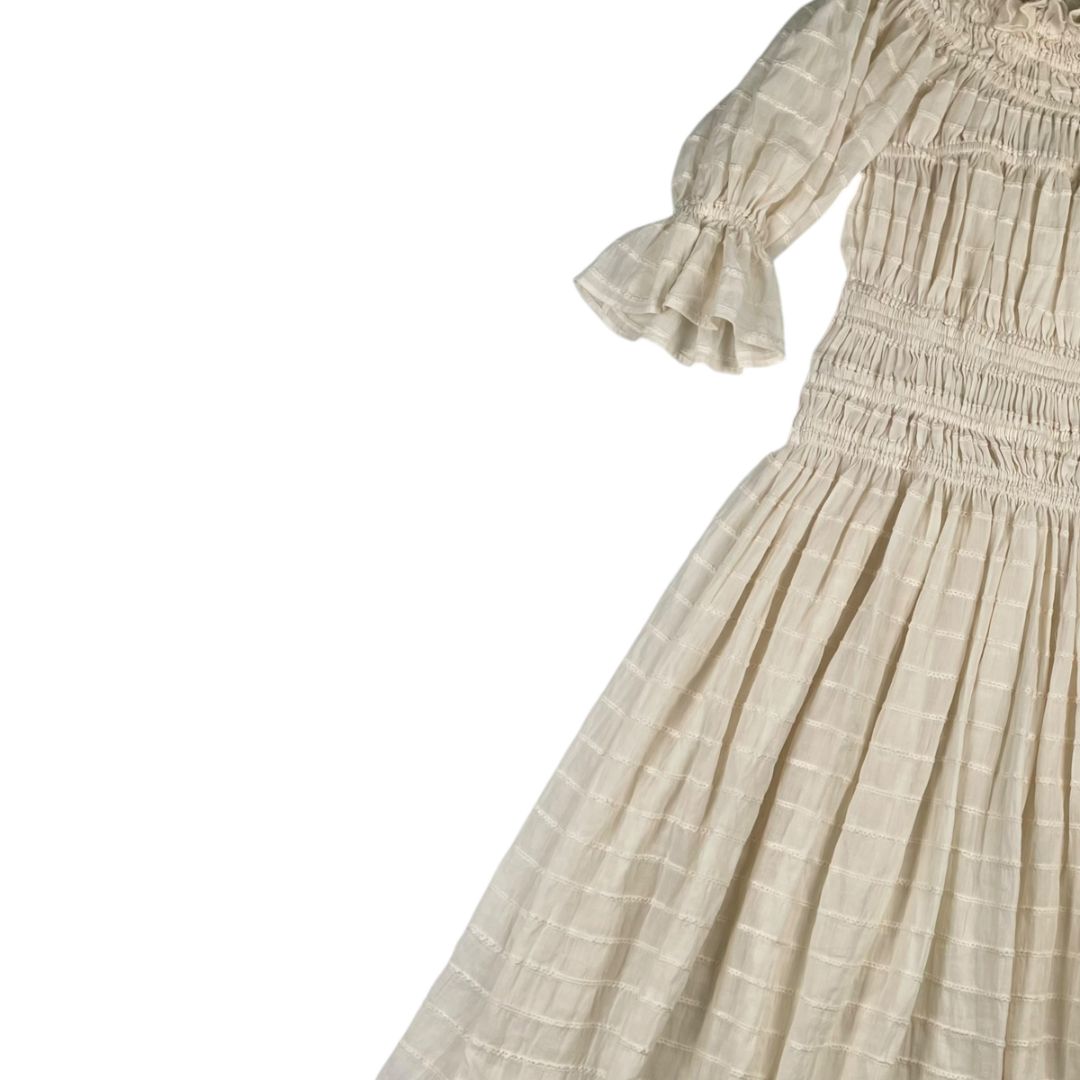 BONNE JOURNEE Vestido Manga Larga Beige Talle M