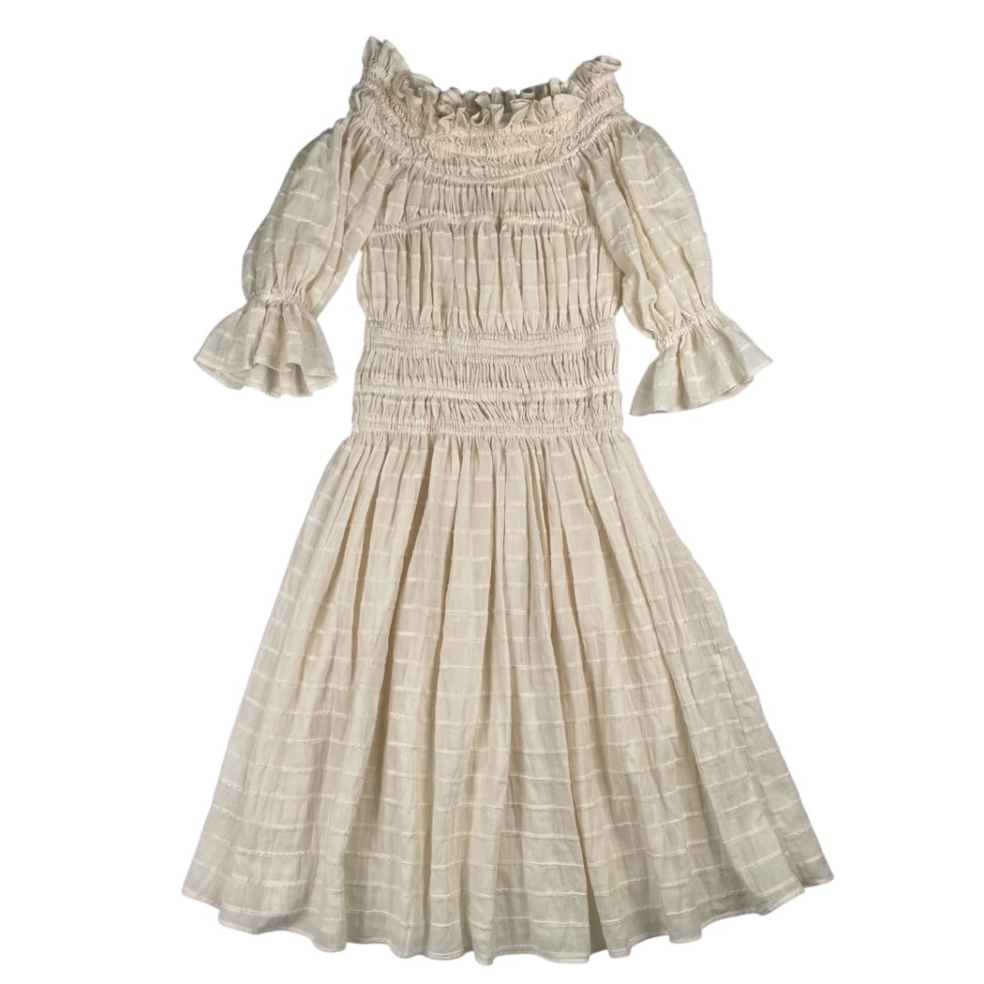 BONNE JOURNEE Vestido Manga Larga Beige Talle M