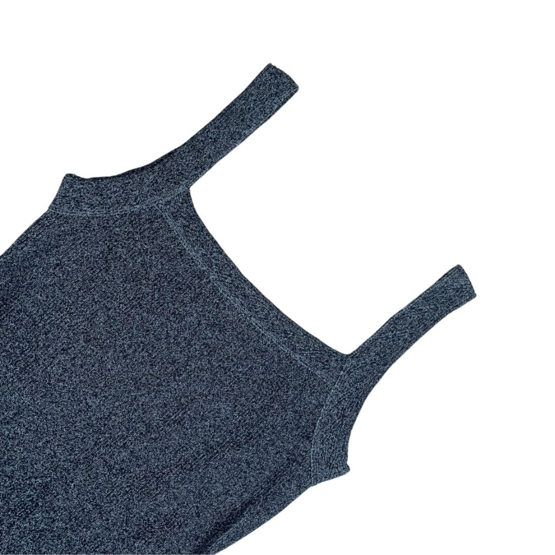 LENGBIAN Vestido Sin Manga Celeste Talle M