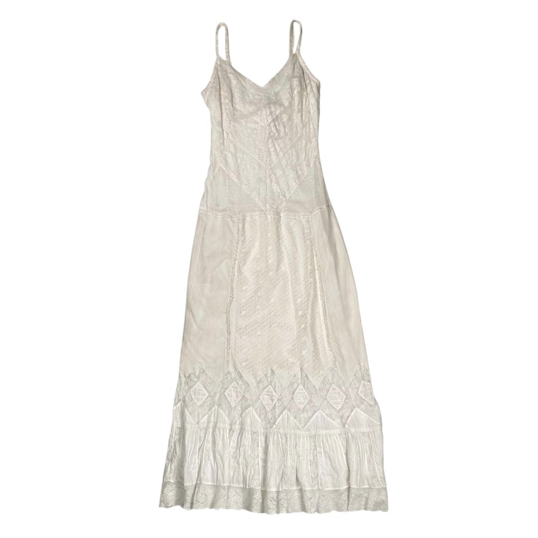 SIN MARCA Vestido Sin Manga Blanco Talle S