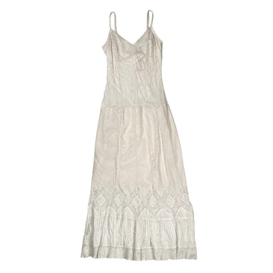SIN MARCA Vestido Sin Manga Blanco Talle S