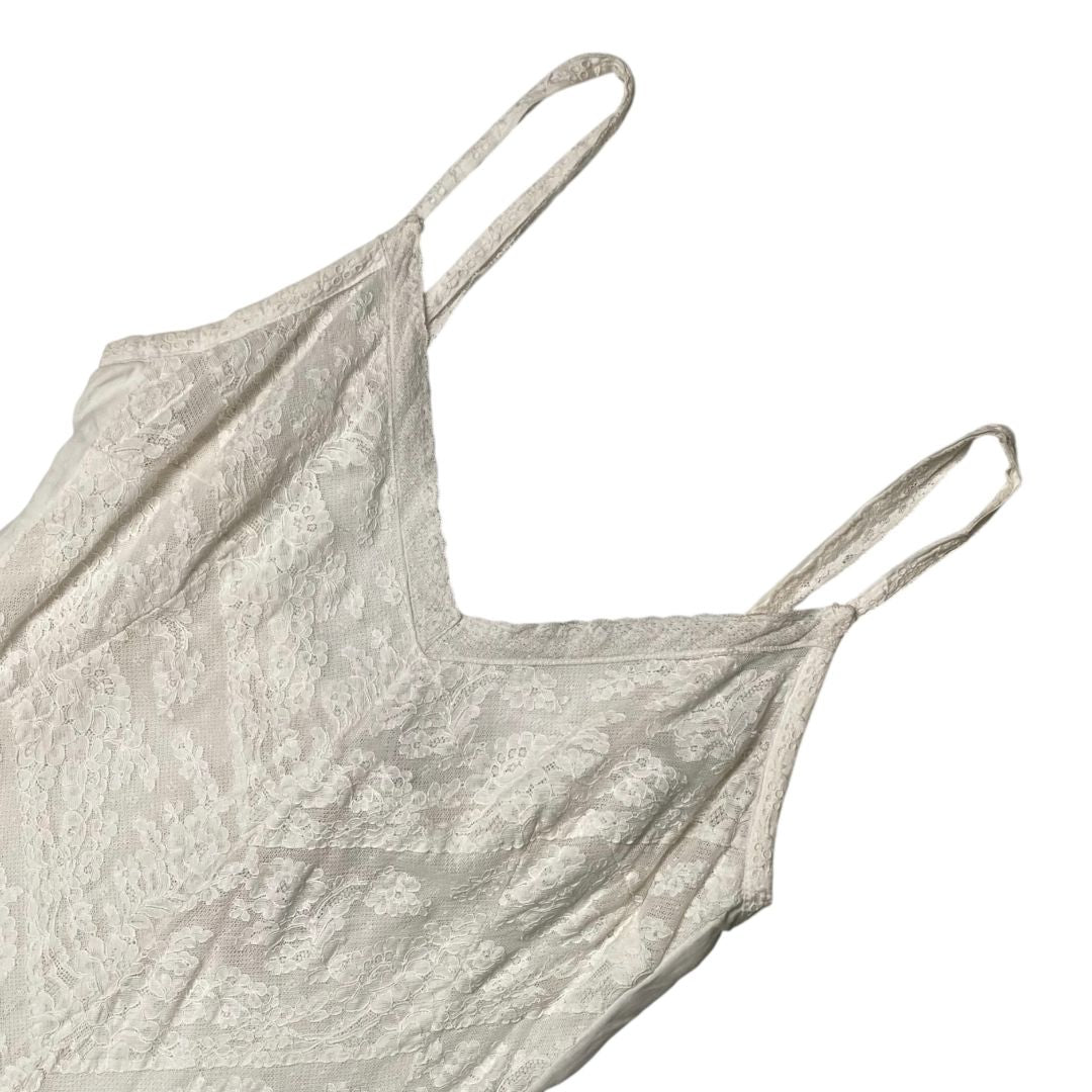 SIN MARCA Vestido Sin Manga Blanco Talle S