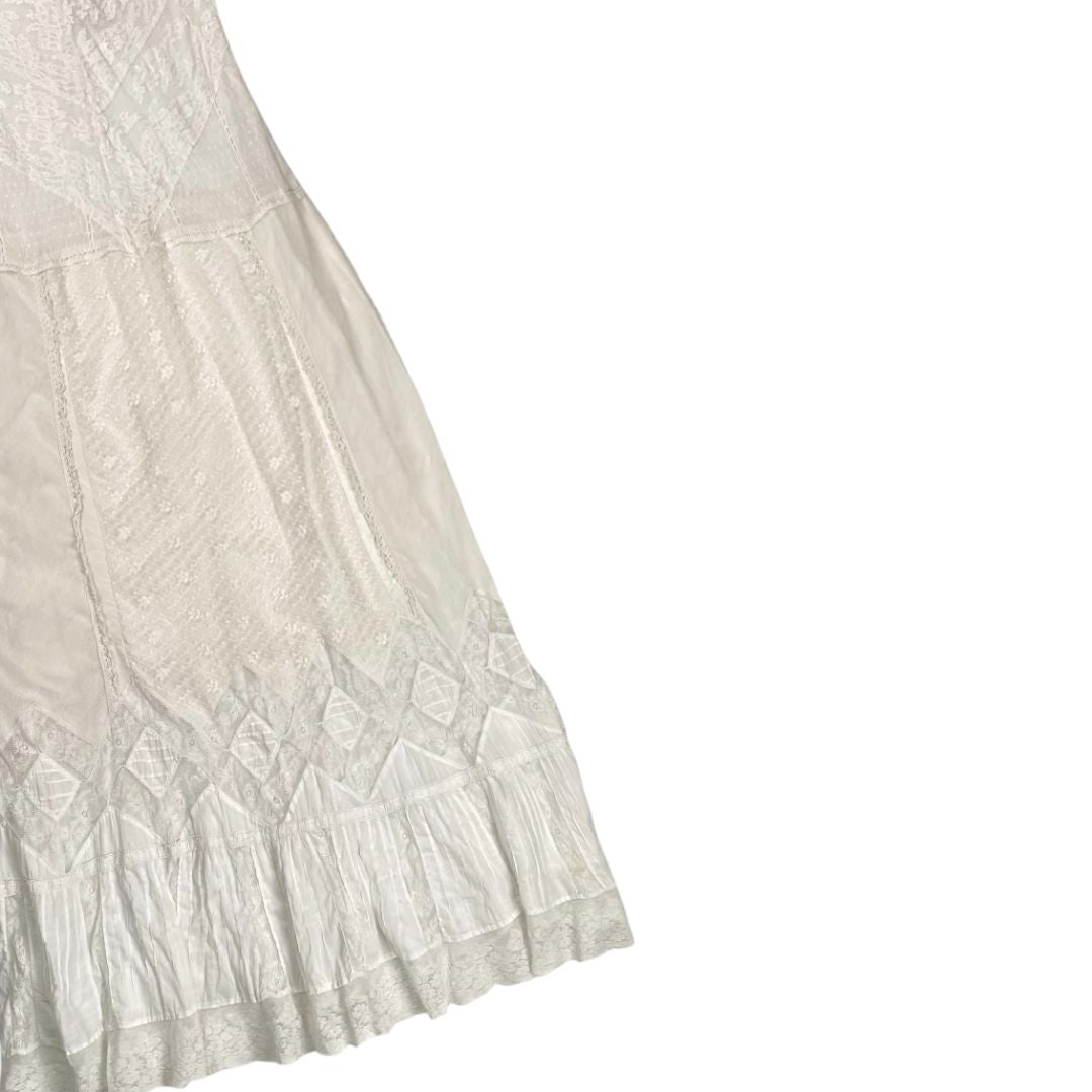 SIN MARCA Vestido Sin Manga Blanco Talle S