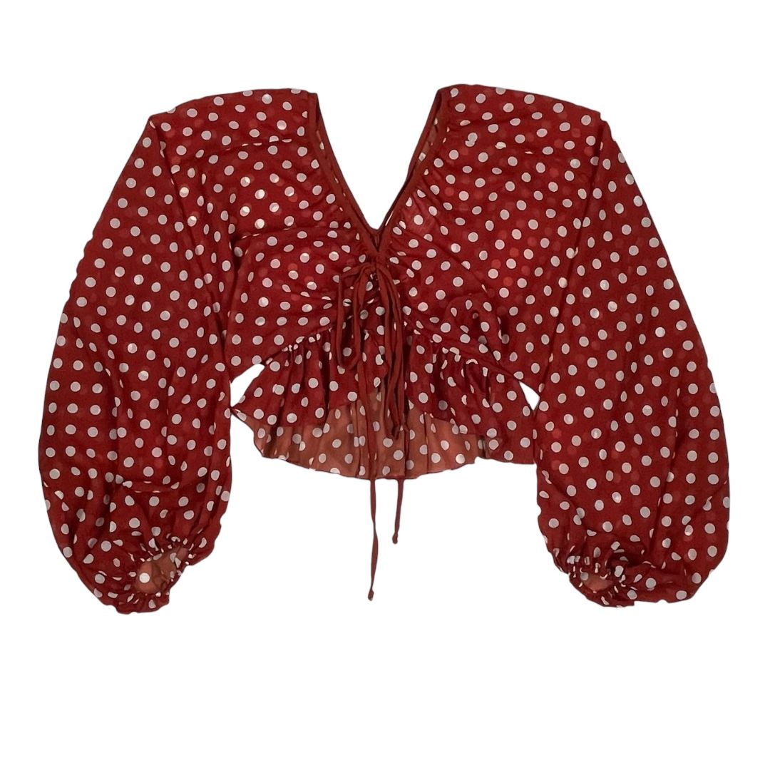 CAROLINE CONSTAS Blusa Manga Larga Varios Lunares Talle S