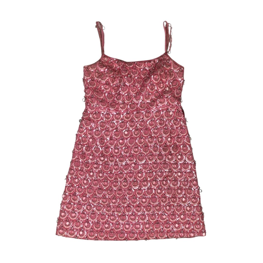 DIOR Vestido Sin Manga Rosa Talle S