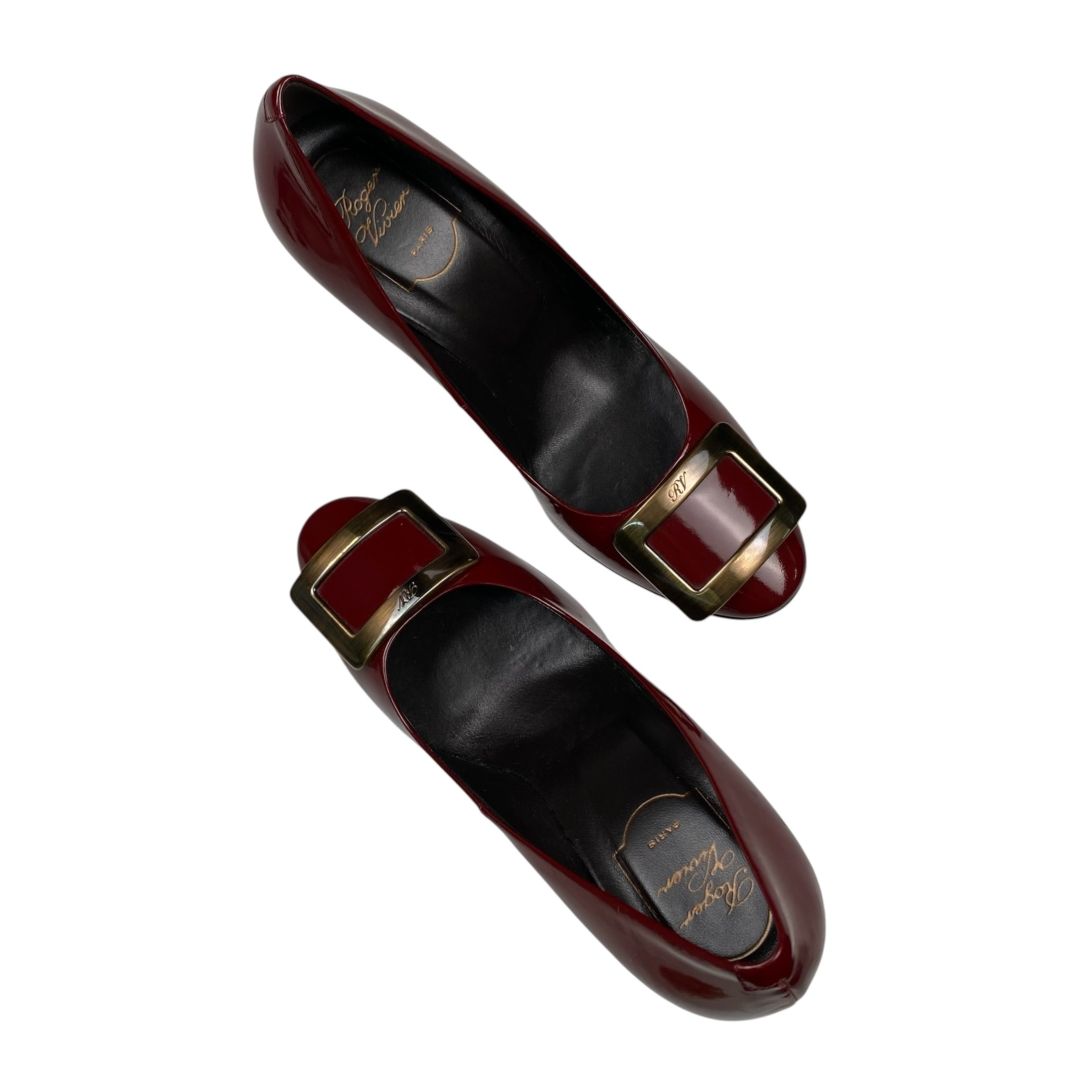 ROGER VIVIER Zapatos Bordeaux Talle 38