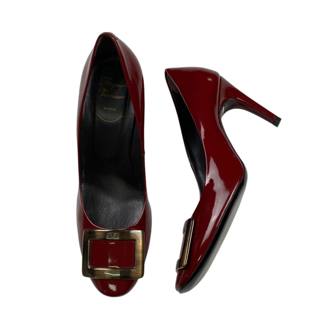 ROGER VIVIER Zapatos Bordeaux Talle 38