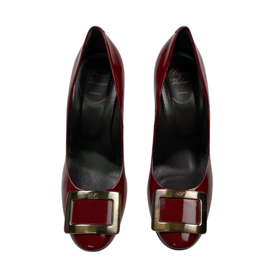 ROGER VIVIER Zapatos Bordeaux Talle 38