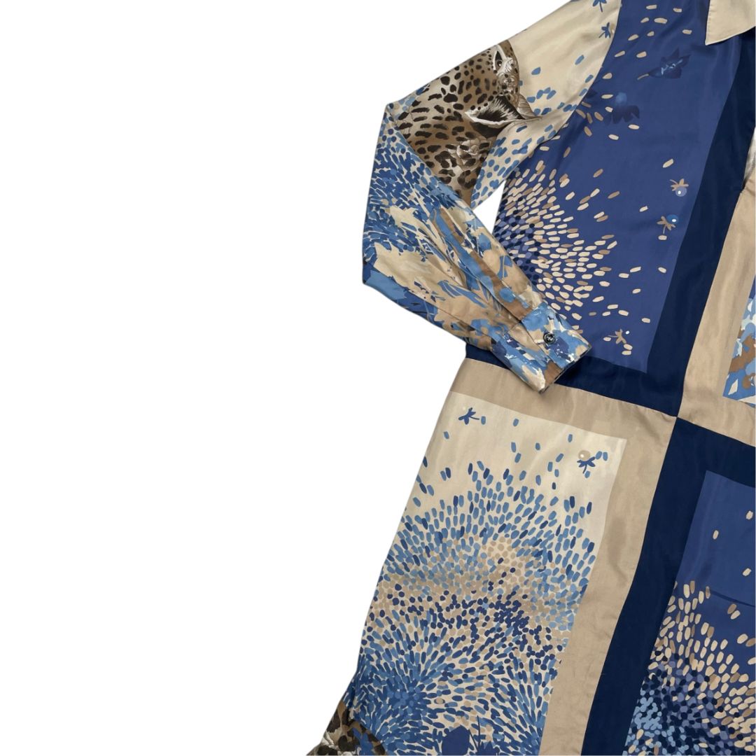 FERRAGAMO Vestido Manga Larga Varios  Estampado Talle 40