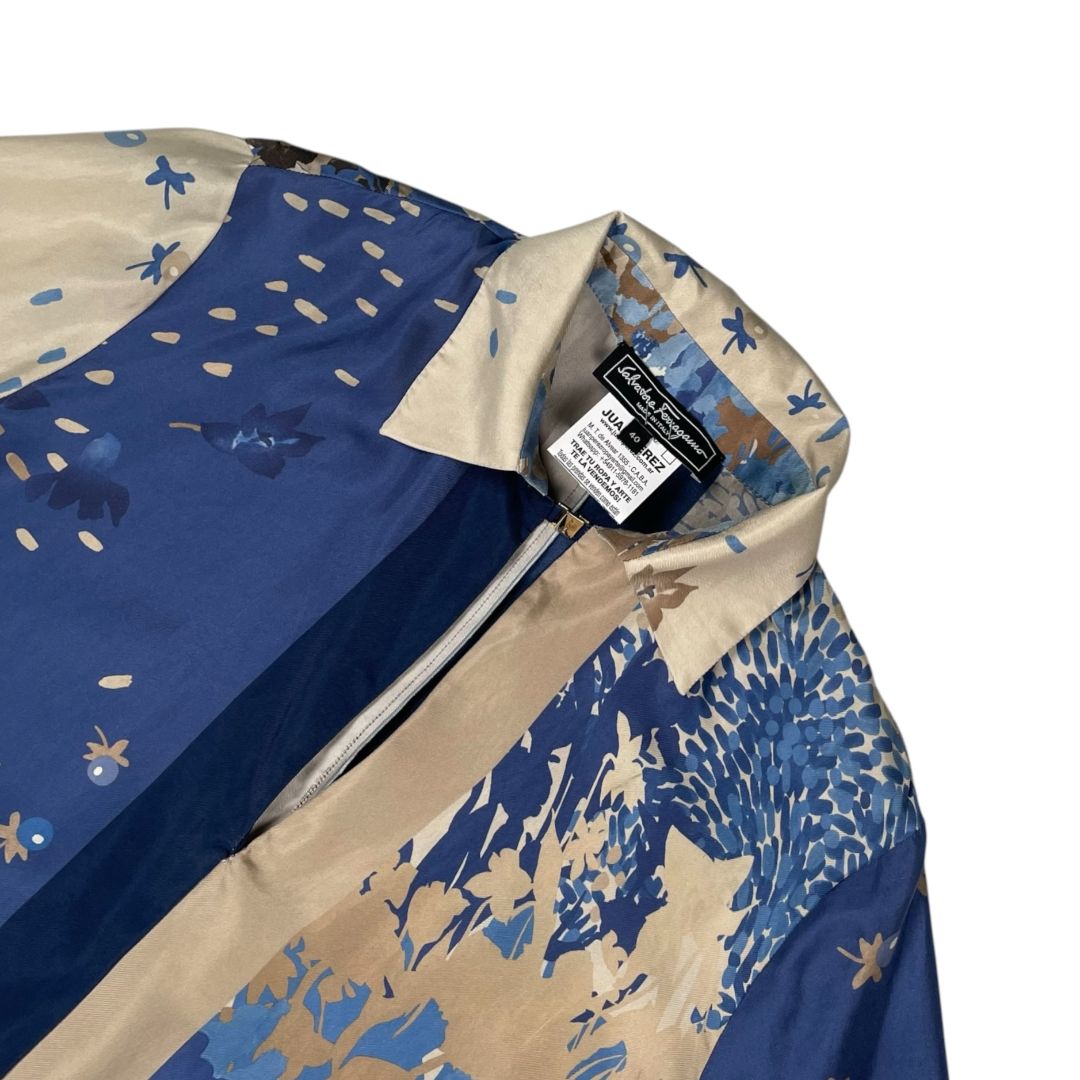 FERRAGAMO Vestido Manga Larga Varios  Estampado Talle 40