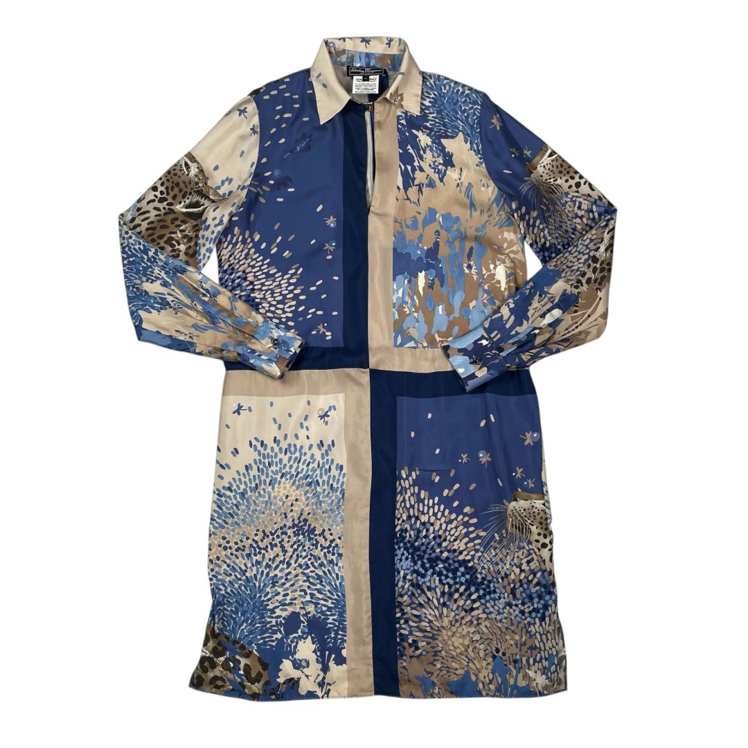 FERRAGAMO Vestido Manga Larga Varios  Estampado Talle 40