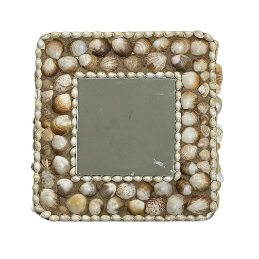SIN MARCA Espejo Beige Medida 31 cm x 28 cm