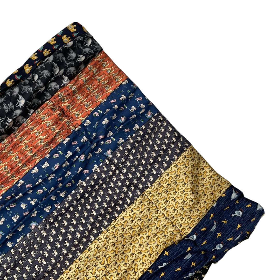 ROPA Y ARTE Pollera Larga Pollera Corbatas Larga Varios  Estampado Talle S