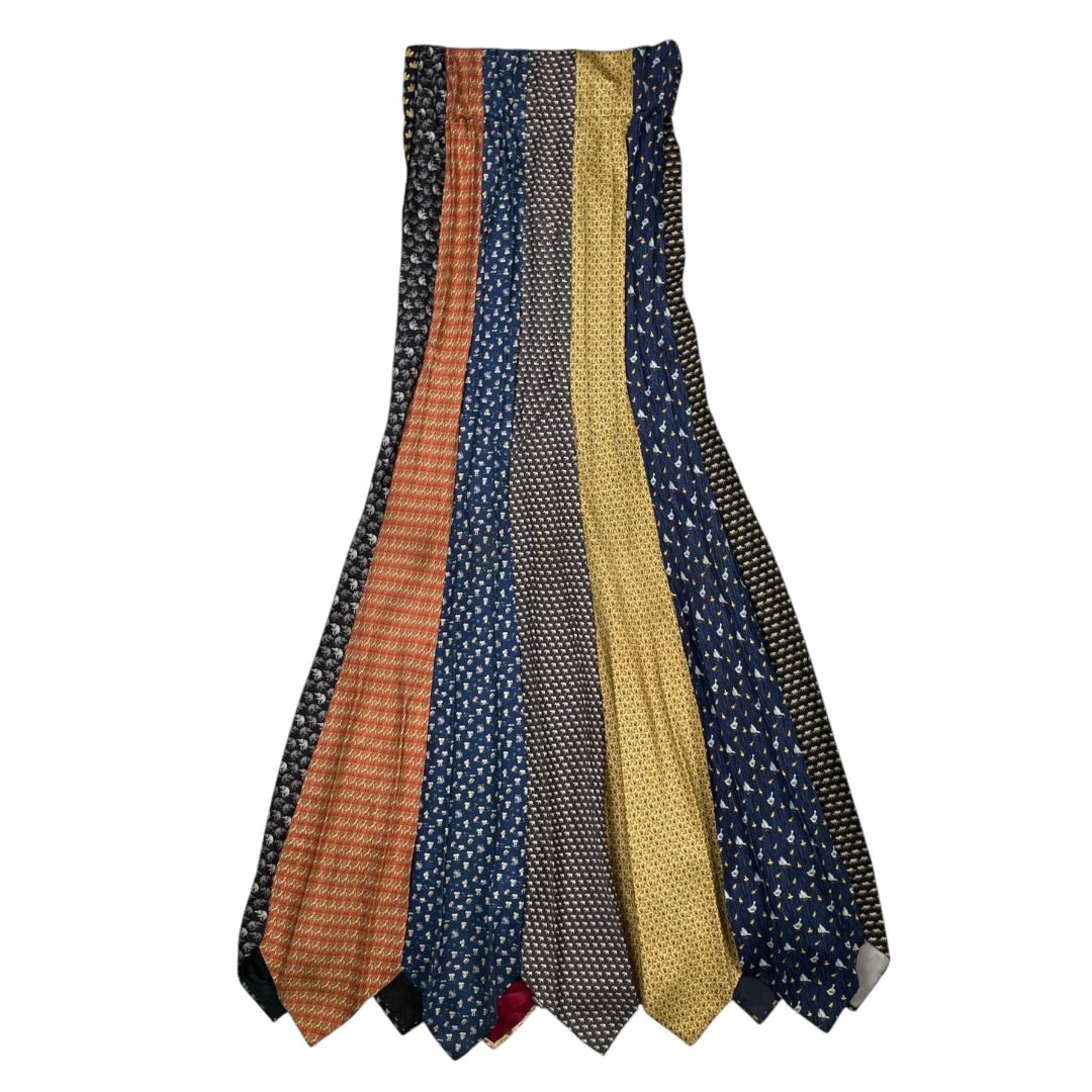 ROPA Y ARTE Pollera Larga Pollera Corbatas Larga Varios  Estampado Talle S