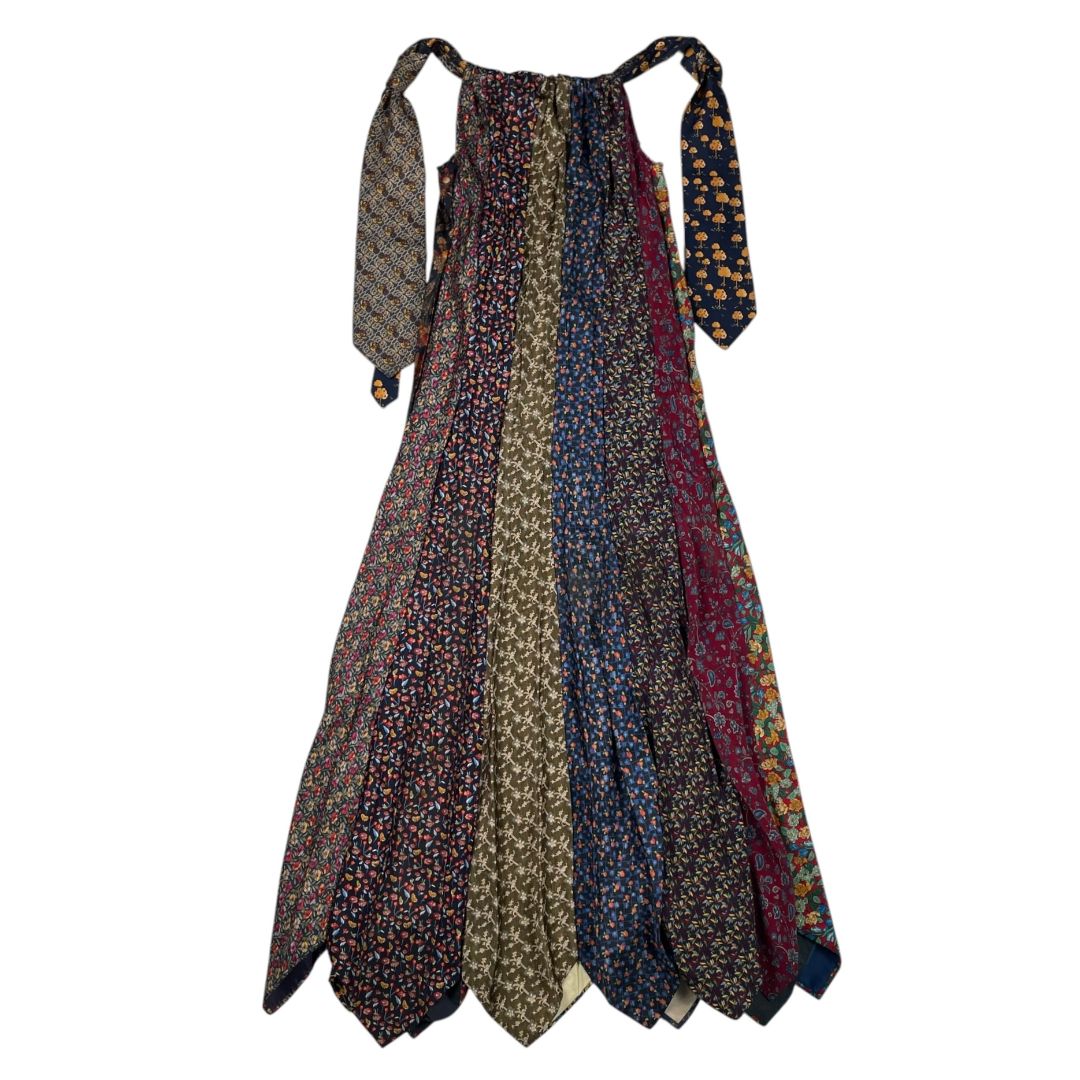 ROPA Y ARTE Vestido Sin Manga Vestido Corbatas Varios Floral Talle S