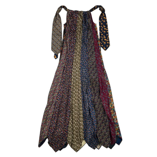 ROPA Y ARTE Vestido Sin Manga Vestido Corbatas Varios Floral Talle S