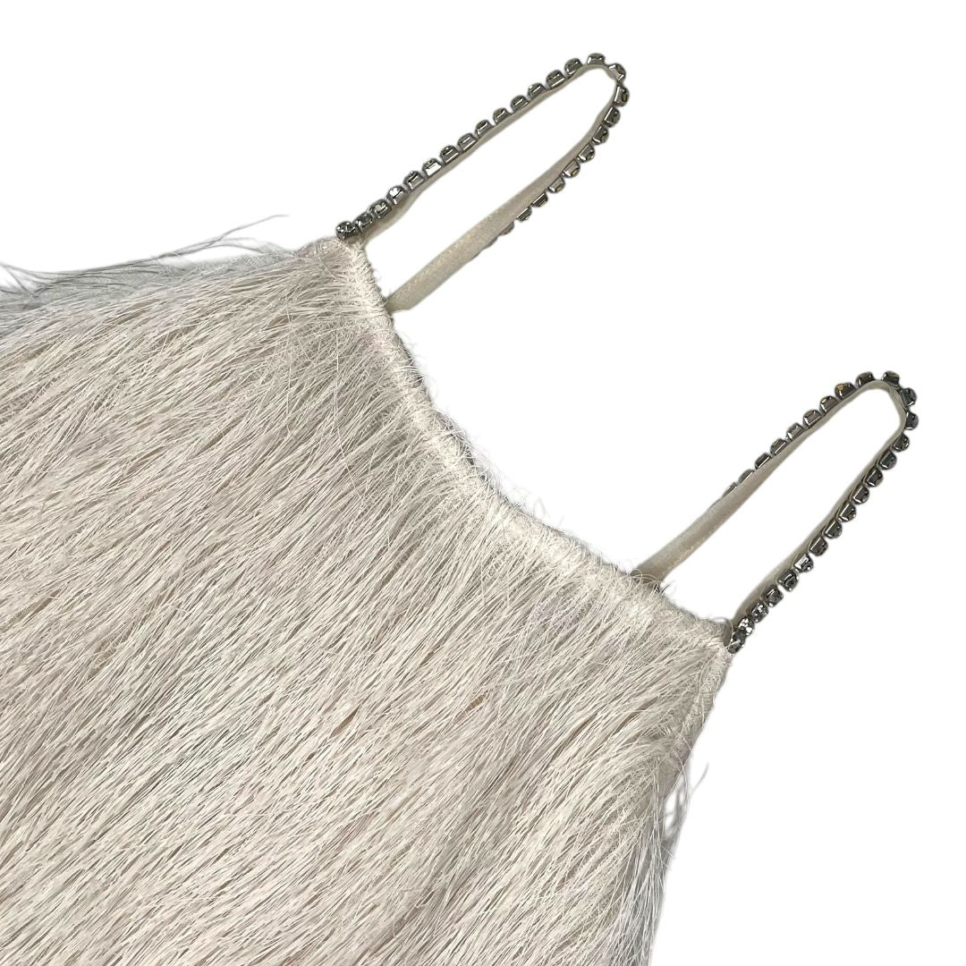 ZARA Vestido Sin Manga Beige Talle 14