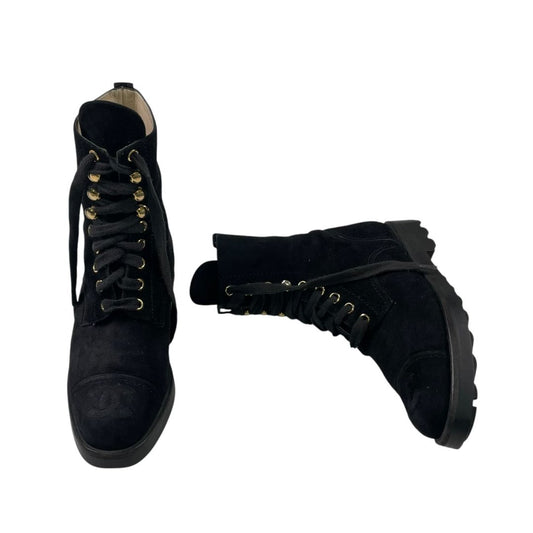 CHANEL Borcegos Negro Talle 35,5