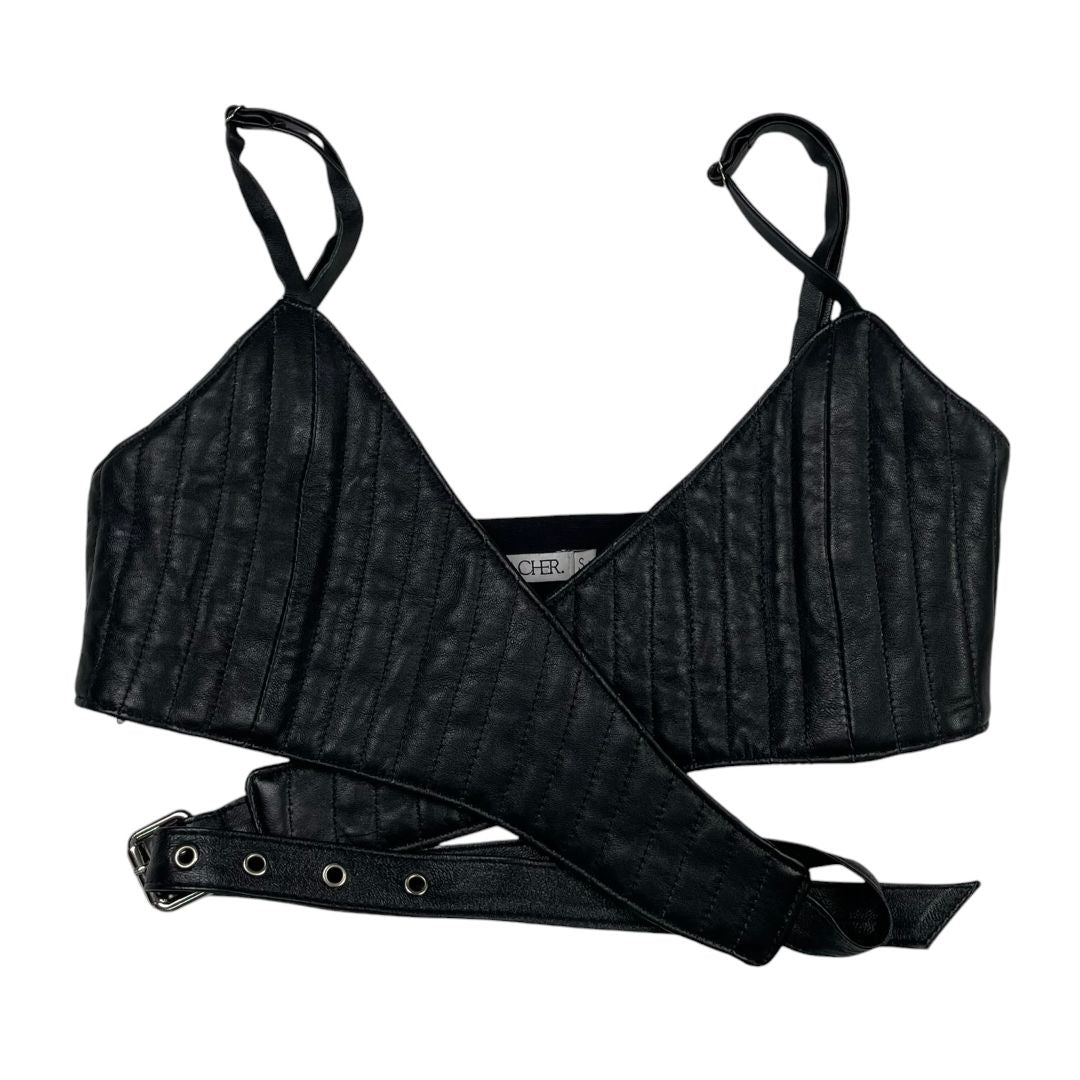 MARIA CHER Top Sin Mangas Negro Talle S