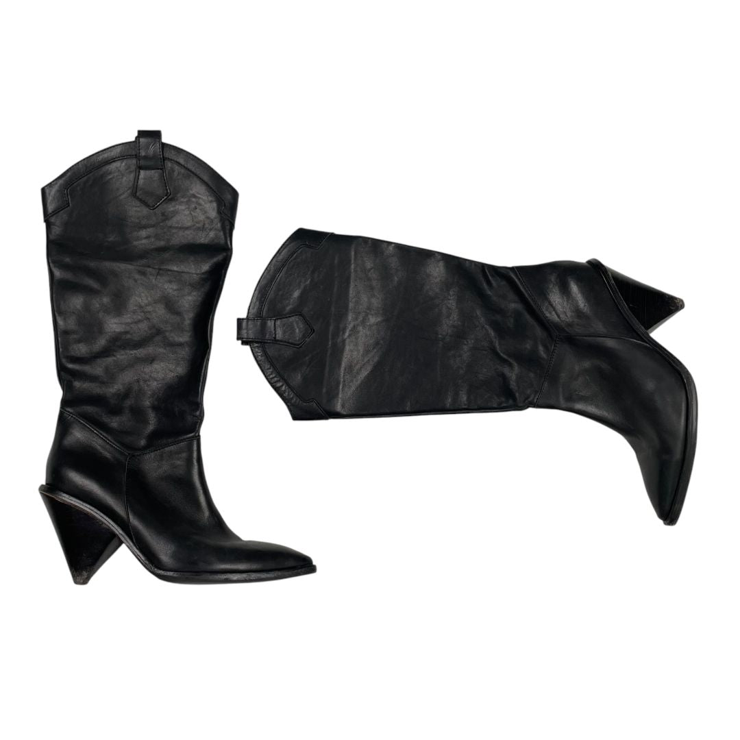CHER Bota Larga Negro Talle 37