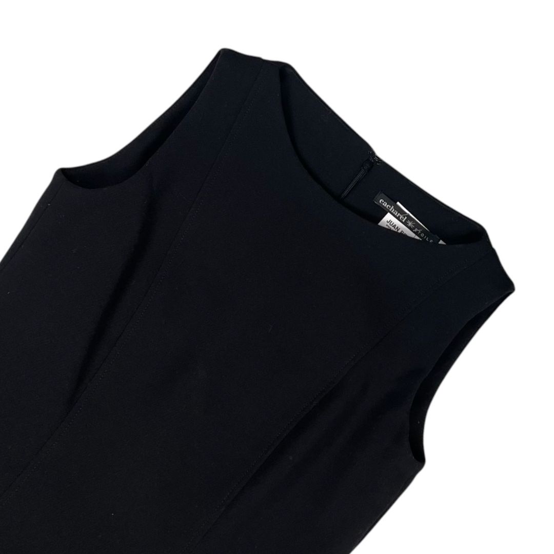 CACHAREL Vestido Sin Manga Negro Talle 36