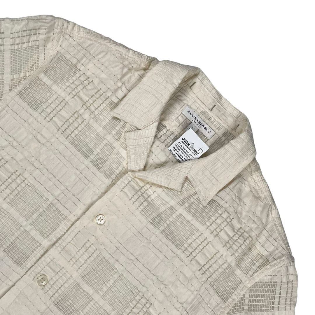 BANANA REPUBLIC Camisa Manga Corta Beige Talle M