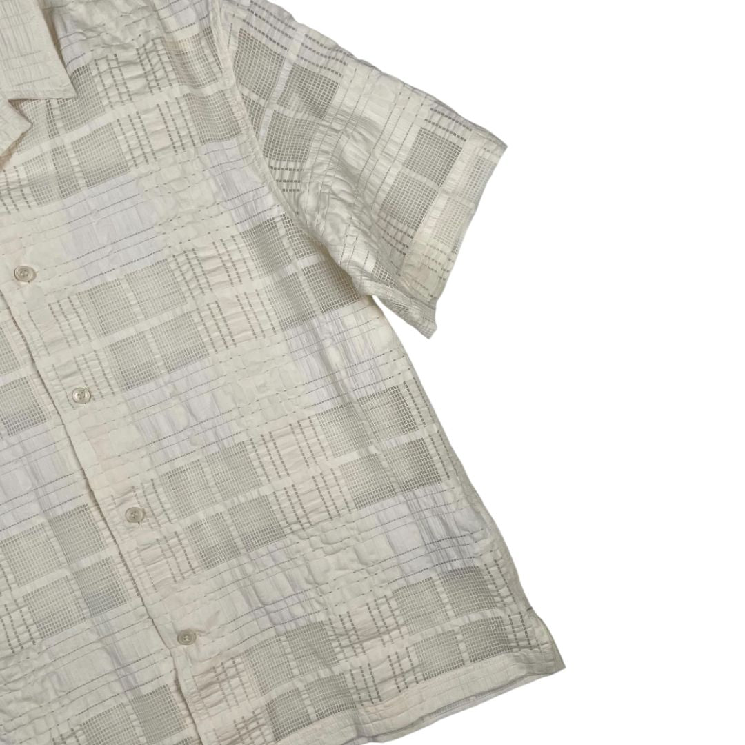 BANANA REPUBLIC Camisa Manga Corta Beige Talle M