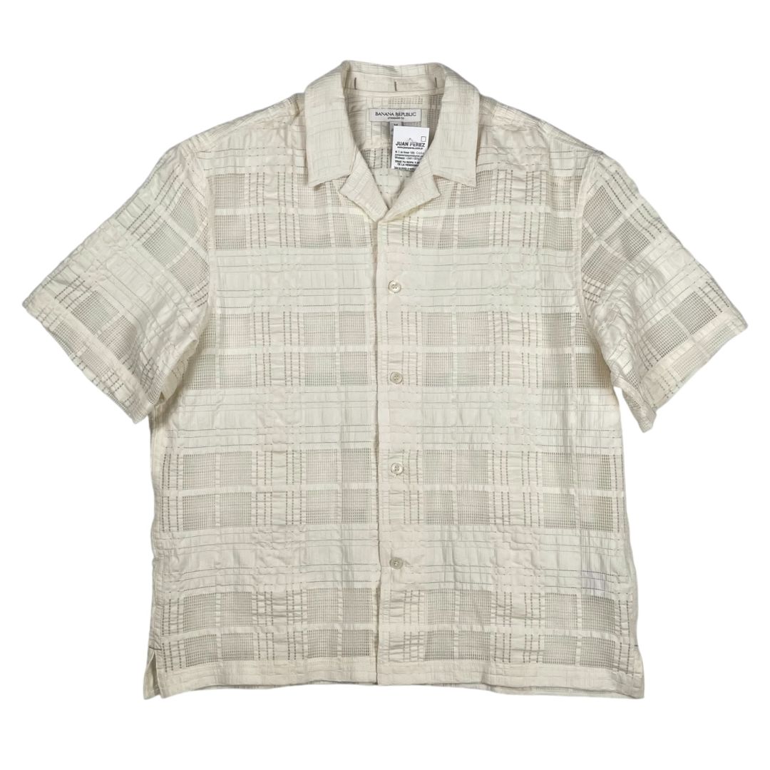 BANANA REPUBLIC Camisa Manga Corta Beige Talle M