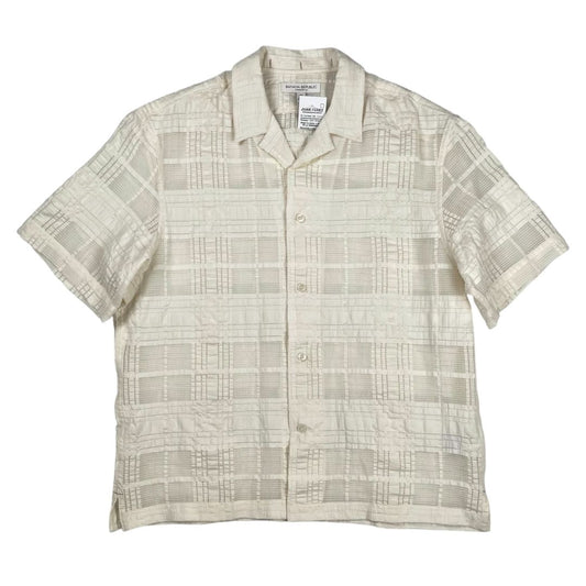 BANANA REPUBLIC Camisa Manga Corta Beige Talle M