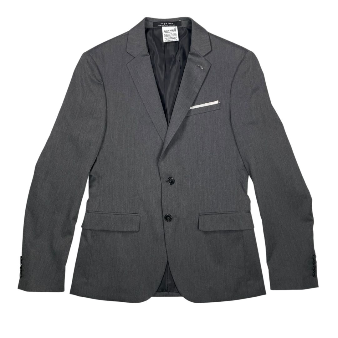 ZARA Conjunto X2 Pantalon Y Saco Gris Talle 48