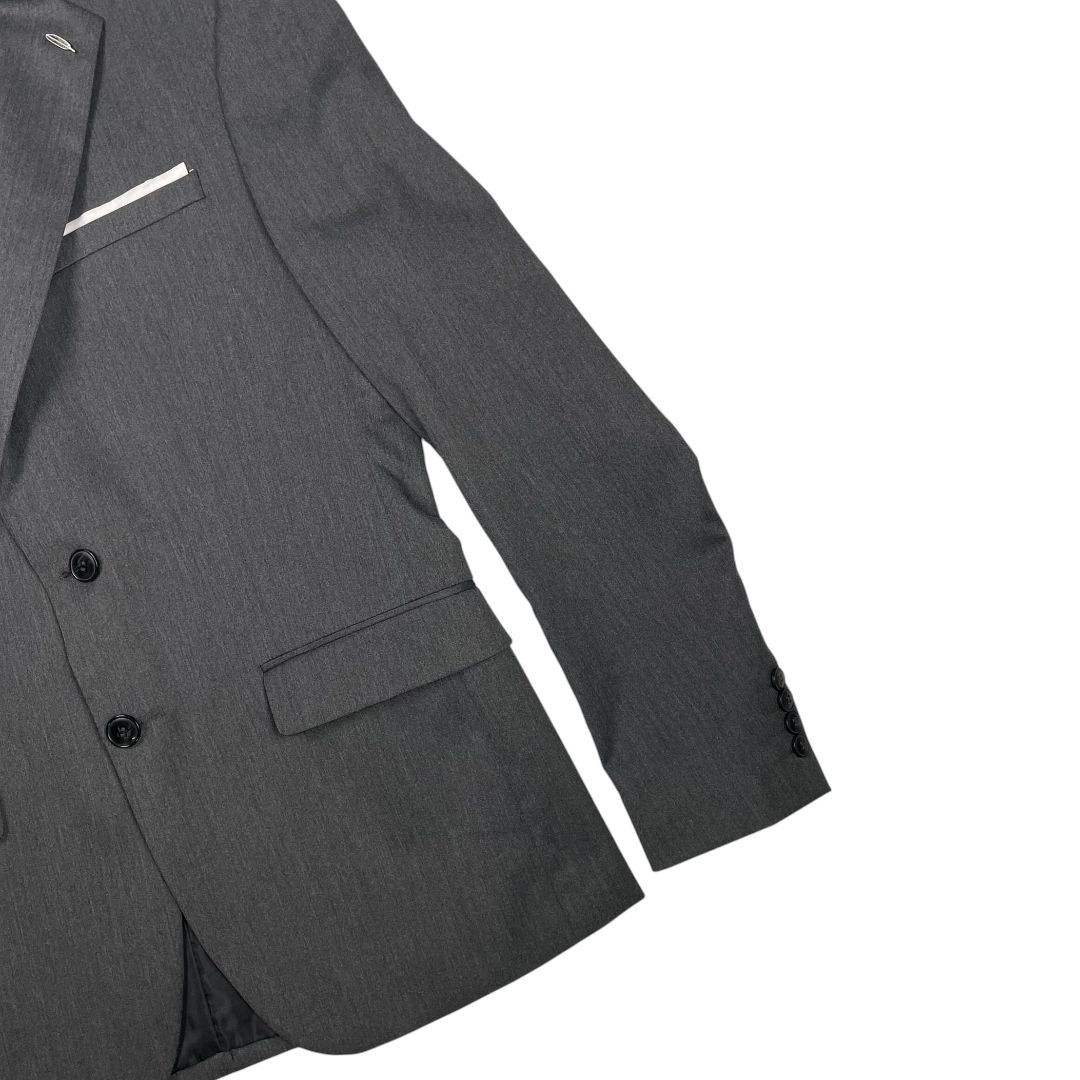 ZARA Conjunto X2 Pantalon Y Saco Gris Talle 48