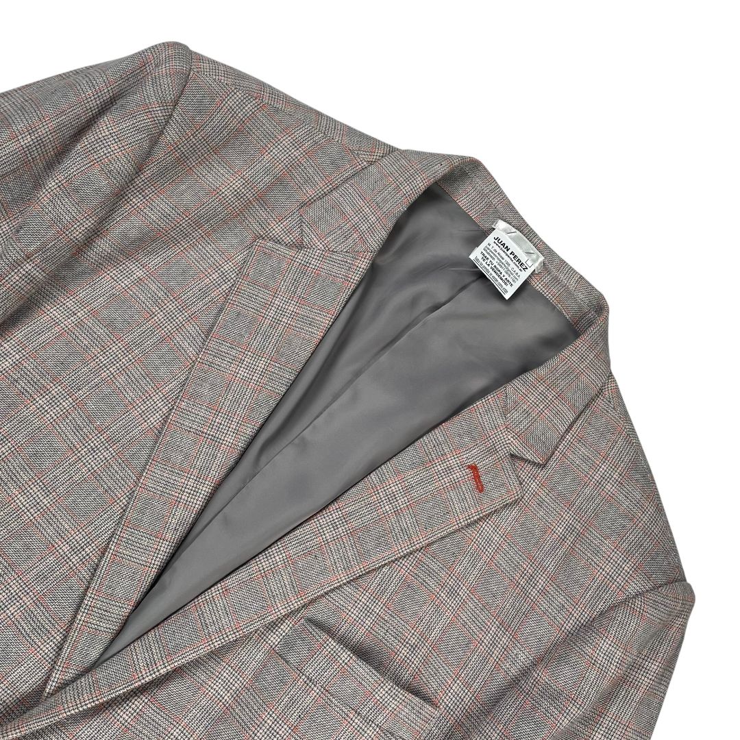 SIN MARCA Saco Varios Escoces Gris Talle L