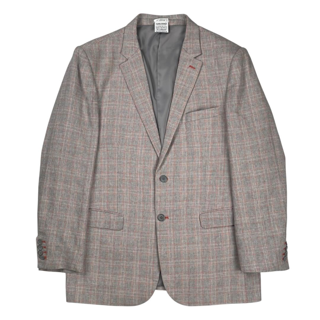 SIN MARCA Saco Varios Escoces Gris Talle L