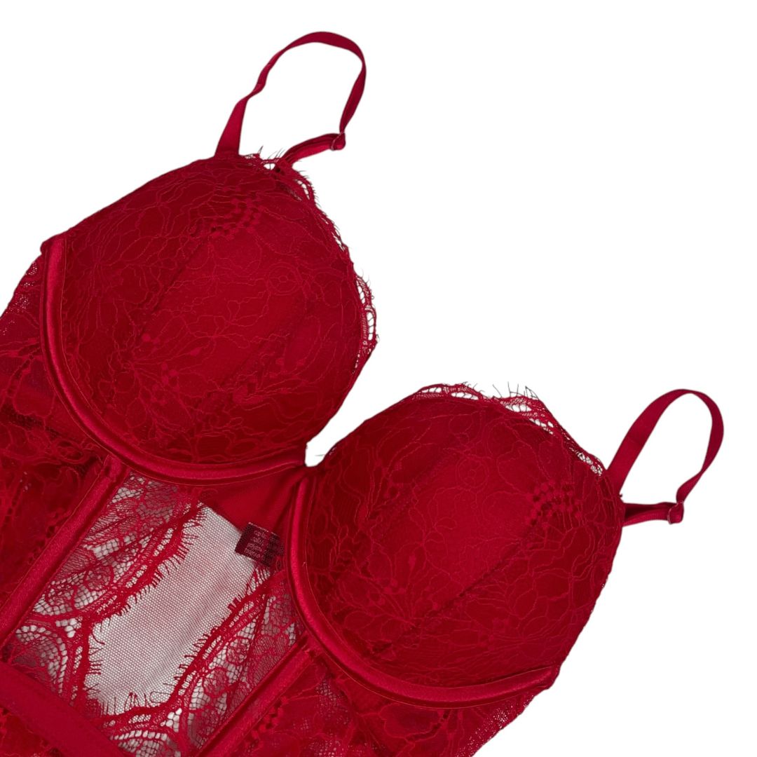 VICTORIA SECRET Body Sin Manga Rojo Talle XS