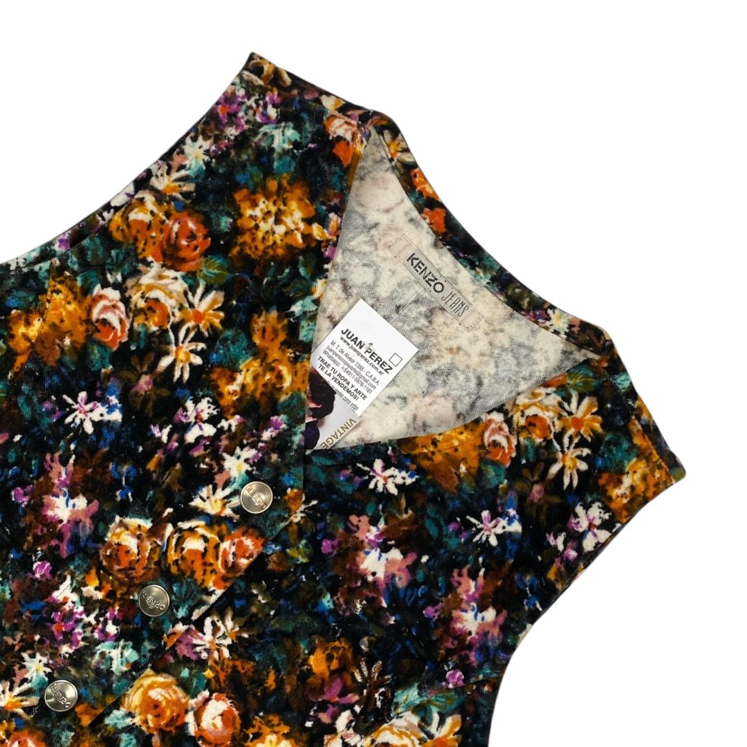 KENZO Chaleco Corto Varios Floral Talle S
