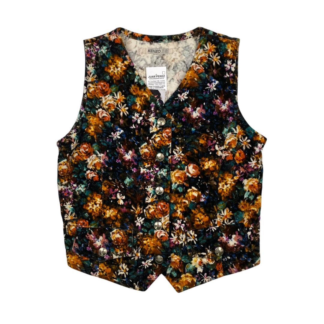 KENZO Chaleco Corto Varios Floral Talle S