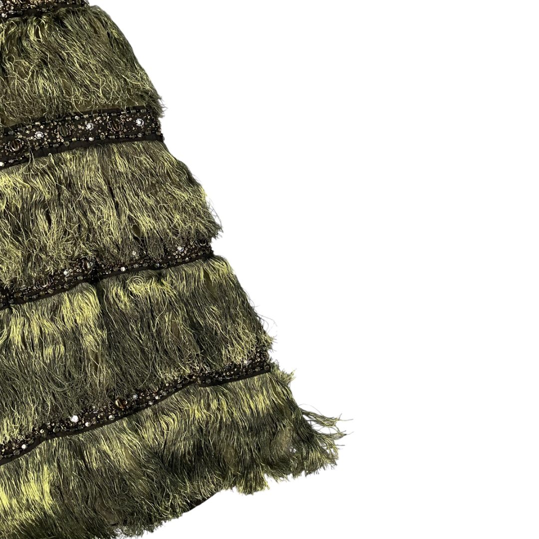 CUSTO Vestido Sin Manga Verde Talle M