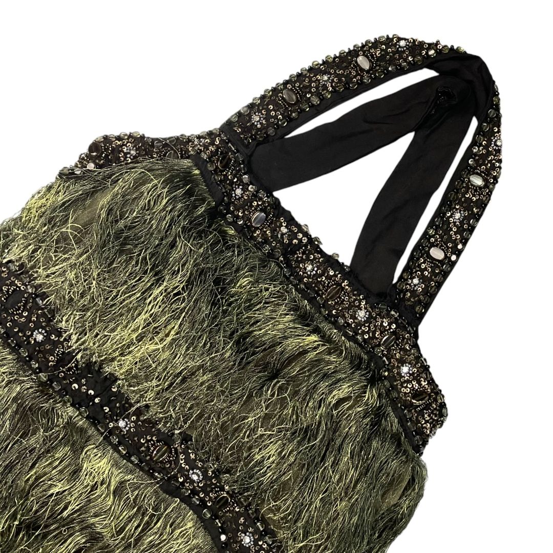 CUSTO Vestido Sin Manga Verde Talle M