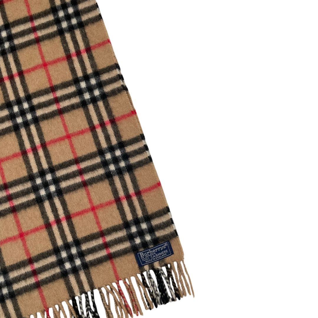 BURBERRY Bufanda Varios Escoces Marron Medida 130cm X 30cm