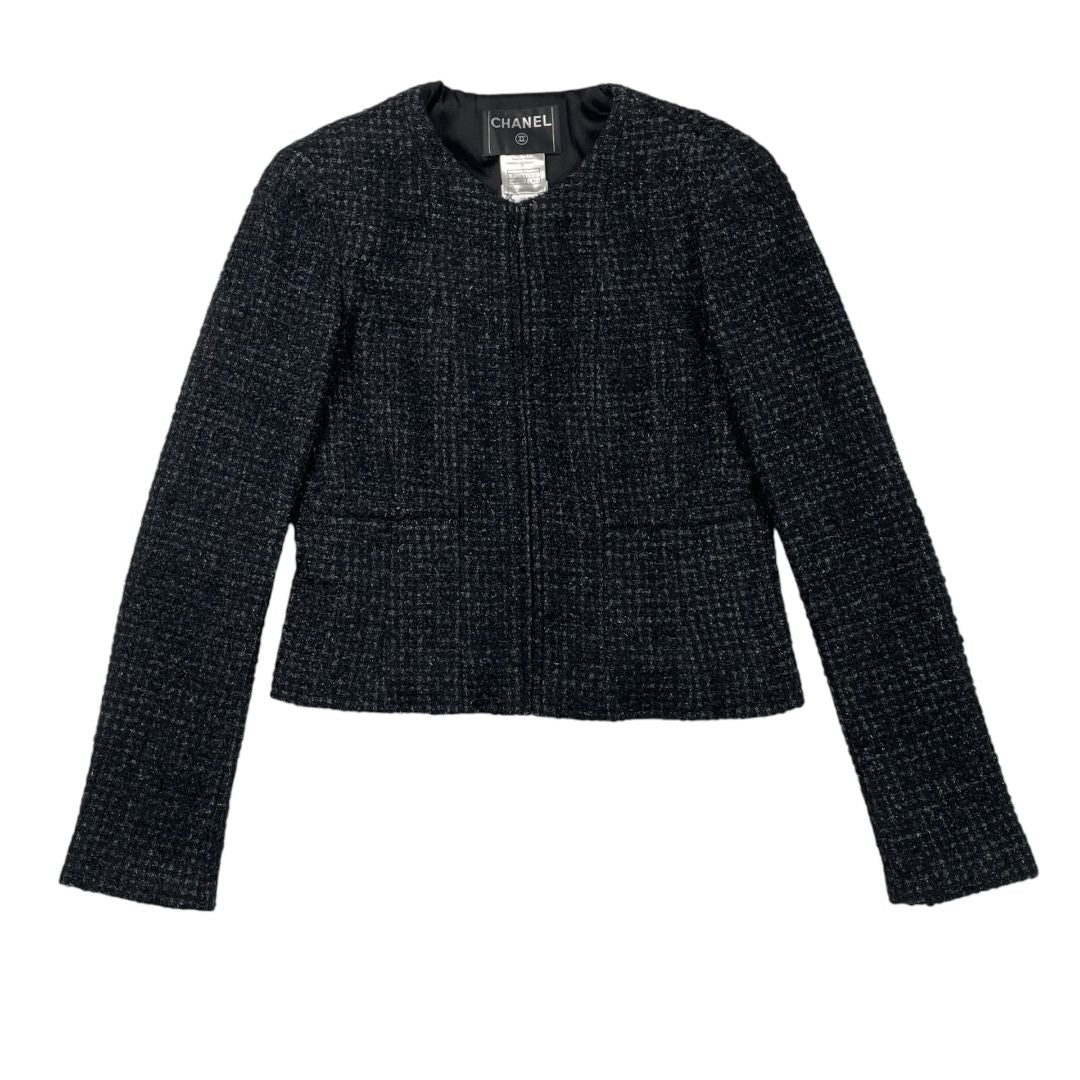 CHANEL Saco Negro Talle 2